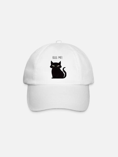 Kiss me! - Baseball Cap - white/white