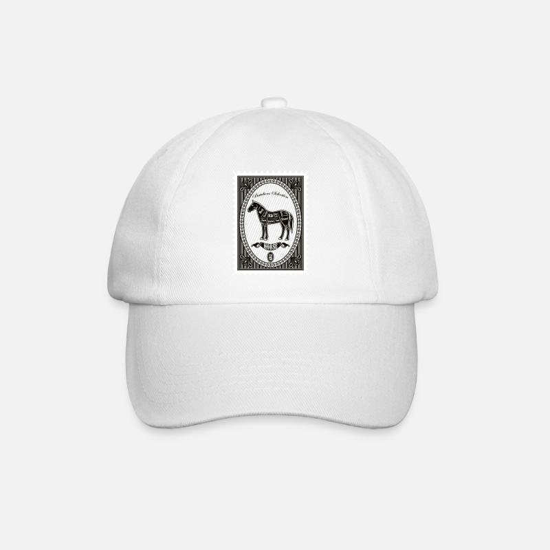 Pferde - Baseballkappe - Weiß/Weiß