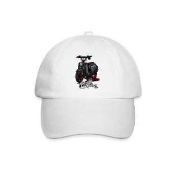 Swallow (black) // Illustration - Baseball Cap - white/white - Front