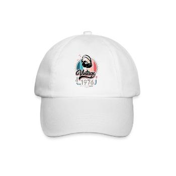 Vintage since 1976 headphones - Casquette classique - blanc/blanc - Devant