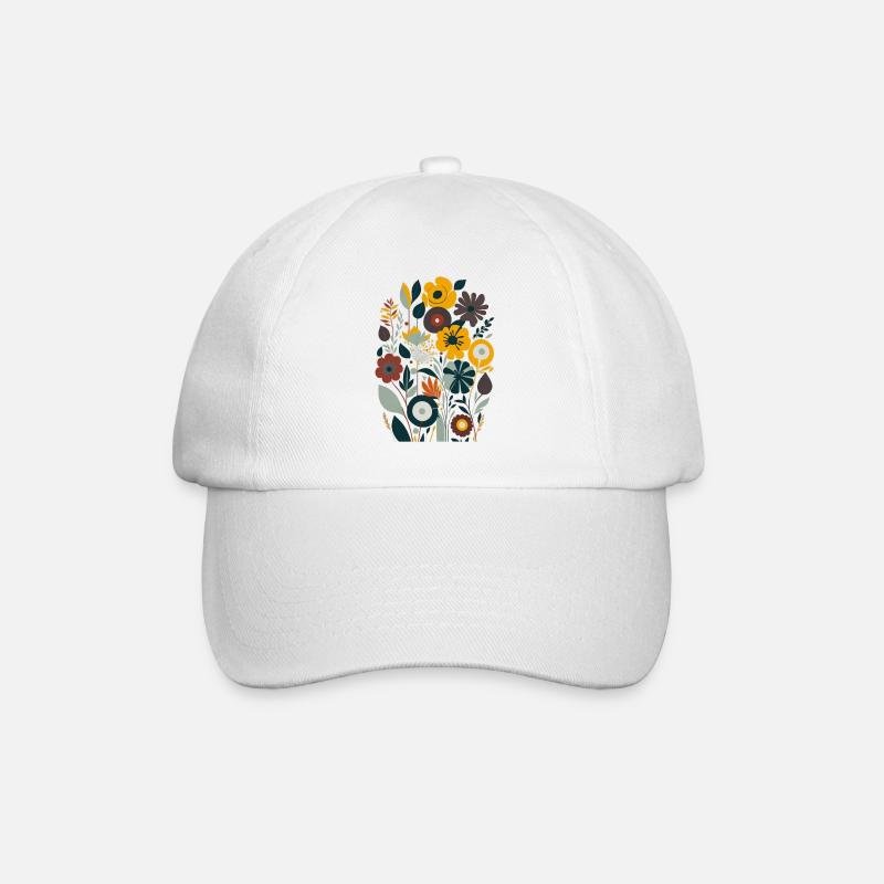 Blumenstrauß - Baseballkappe - Weiß/Weiß
