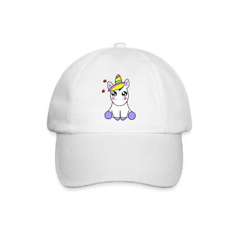 KAWAII EINHORN - Baseballkappe - Weiß/Weiß - Vorne