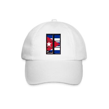 Kuba Flagge Karibik Urlaub Cuba Reise Havanna - Baseballkappe - Weiß/Weiß - Vorne
