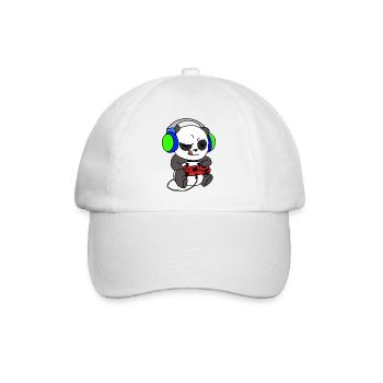Panda Gambles, Panda Je joue - Casquette classique - blanc/blanc - Devant