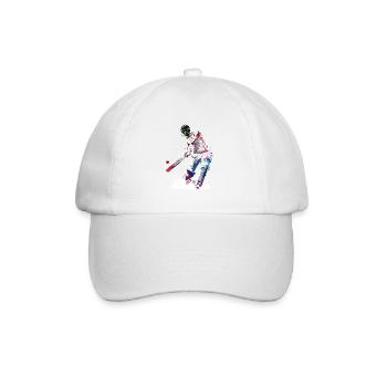 Cricket-Sportkunst #cricket - Baseballkappe - Weiß/Weiß - Vorne