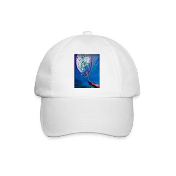 Blauer Traumfänger Netz - Baseballkappe - Weiß/Weiß - Vorne
