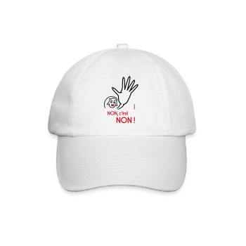 Non, C’Est Non ! (Non Signifie Non ! / Angry / 2C) - Casquette classique - blanc/blanc - Devant