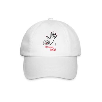 No Means No! (Angry / 2C) - Baseball Cap - white/white - Front