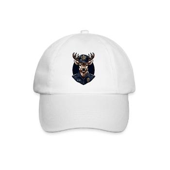 Deer Police - Baseball Cap - white/white - Front