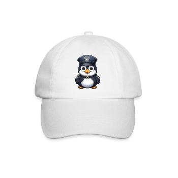 Pingouin policier - Casquette classique - blanc/blanc - Devant