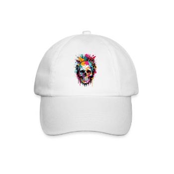 Crâne Coloré - Tête de Pirate - Crâne - Casquette classique - blanc/blanc - Devant