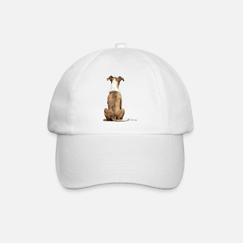 Windhund - Baseballkappe - Weiß/Weiß