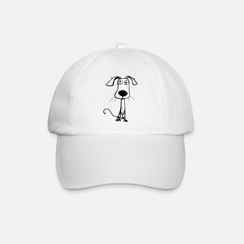 Hund - Baseballkappe - Weiß/Weiß
