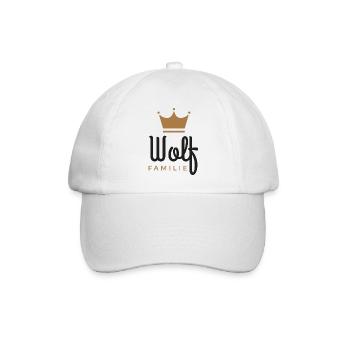 Wolf-Familie - Baseballkappe - Weiß/Weiß - Vorne
