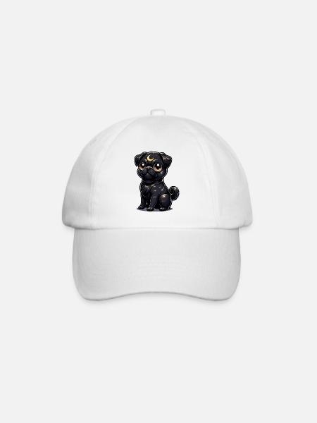 Regard de chiot au clair de lune - Casquette classique - blanc/blanc