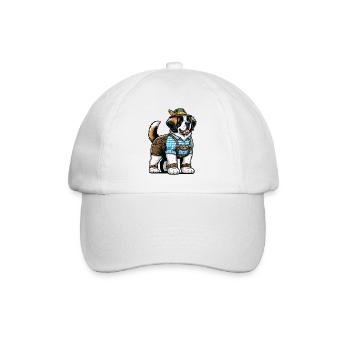 St. Bernard Dog Bavaria - Baseball Cap - white/white - Front