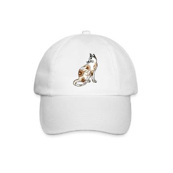 Cat - Baseball Cap - white/white - Front