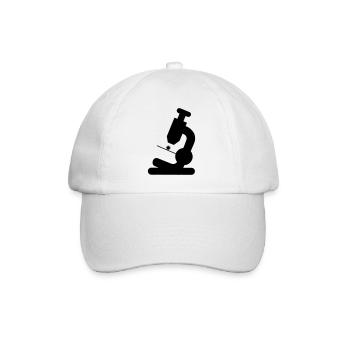 Mikroskop - Baseballkappe - Weiß/Weiß - Vorne