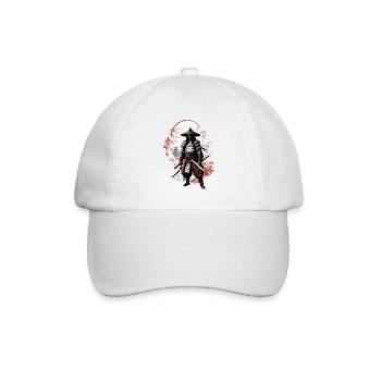 Samurai / Japanisch / Harakiri / Katana / Mann - Baseballkappe - Weiß/Weiß - Vorne