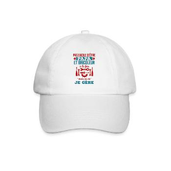 Papa bricoleur 2 - Casquette classique - blanc/blanc - Devant