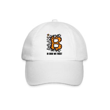 Bitcoin Krypto Kryptowährung Geschenkidee Crypto - Baseballkappe - Weiß/Weiß - Vorne
