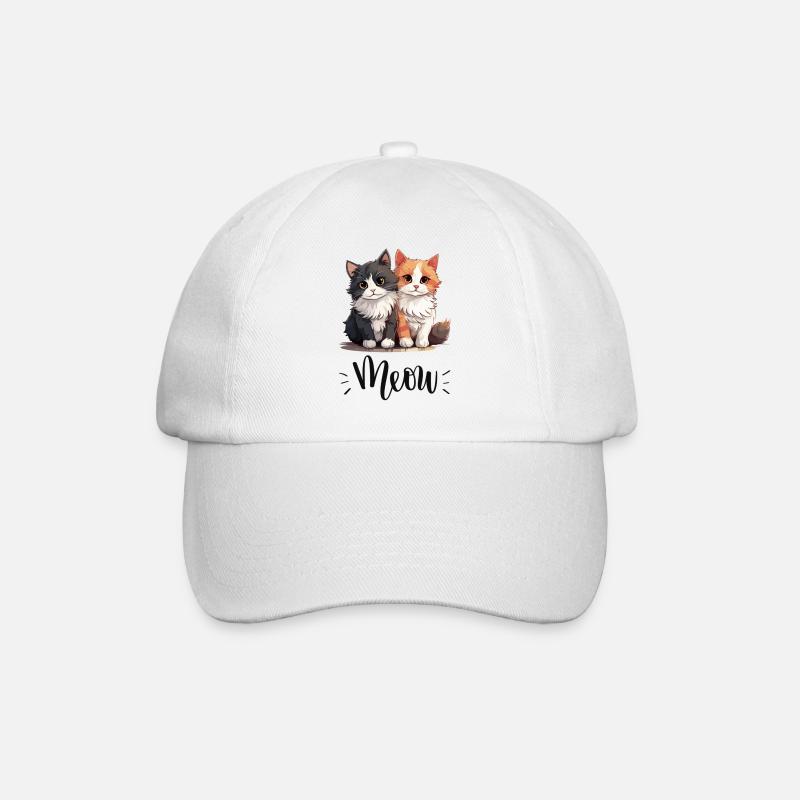 Katzenfreund - Baseballkappe - Weiß/Weiß