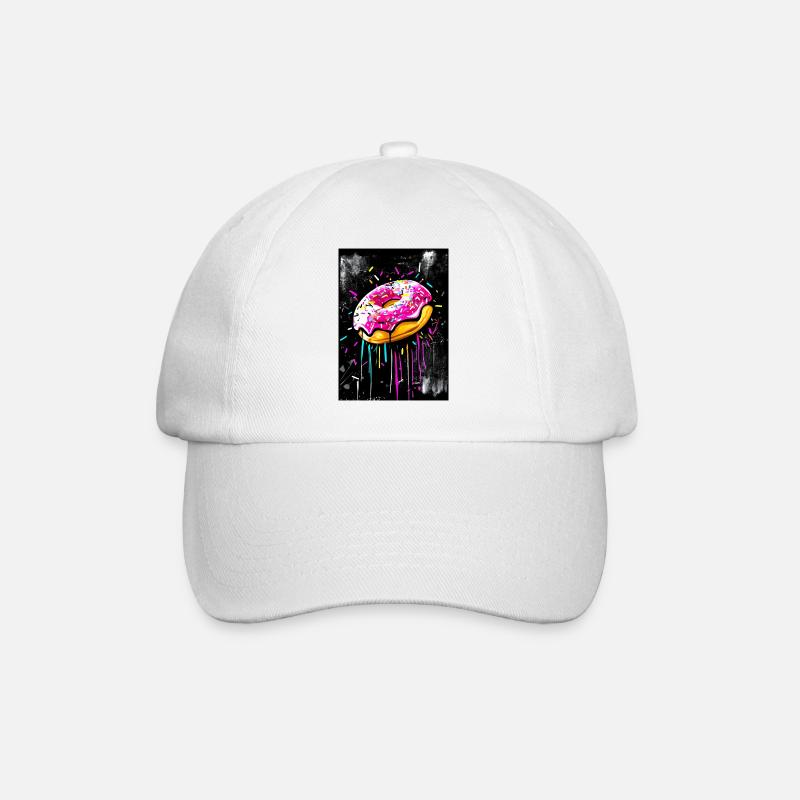 Donut Graffiti style - Baseball Cap - white/white