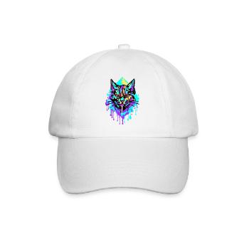 Katze Kunst Strassenkunst Graffiti Zeichnen - Baseballkappe - Weiß/Weiß - Vorne
