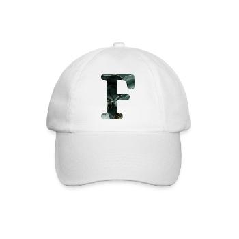 Lettre f marbré vert - Casquette classique - blanc/blanc - Devant