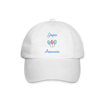 HAPPY BIRTHDAY - Casquette classique - blanc/blanc - Devant