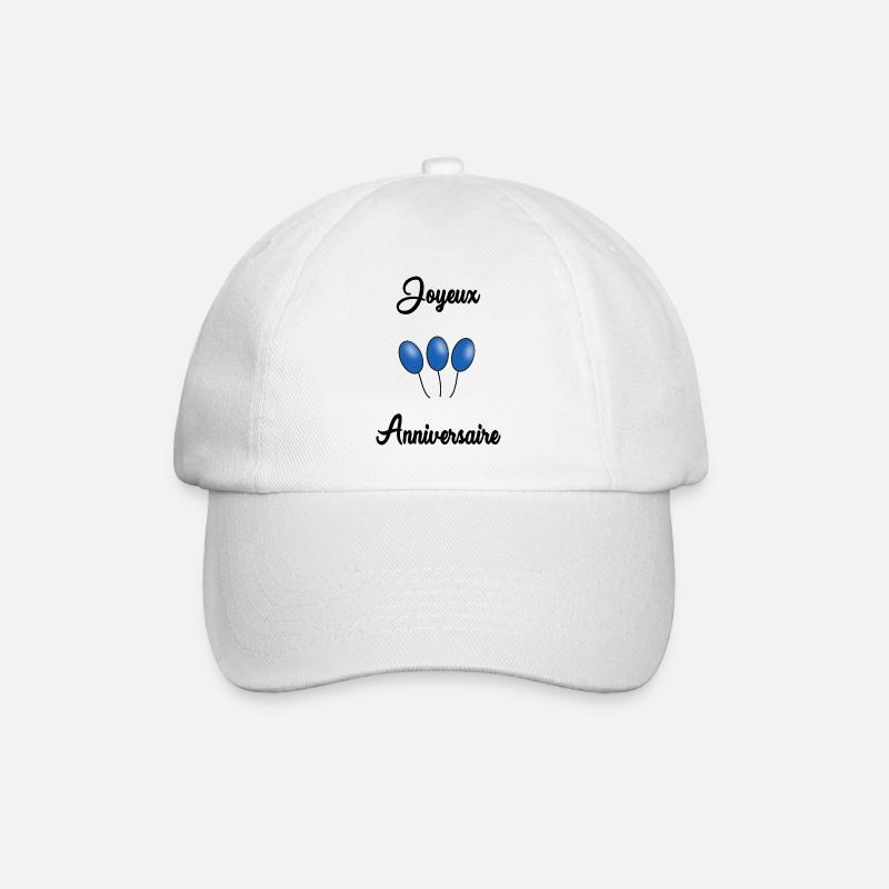 JOYEUX ANNIVERSAIRE - Casquette classique - blanc/blanc