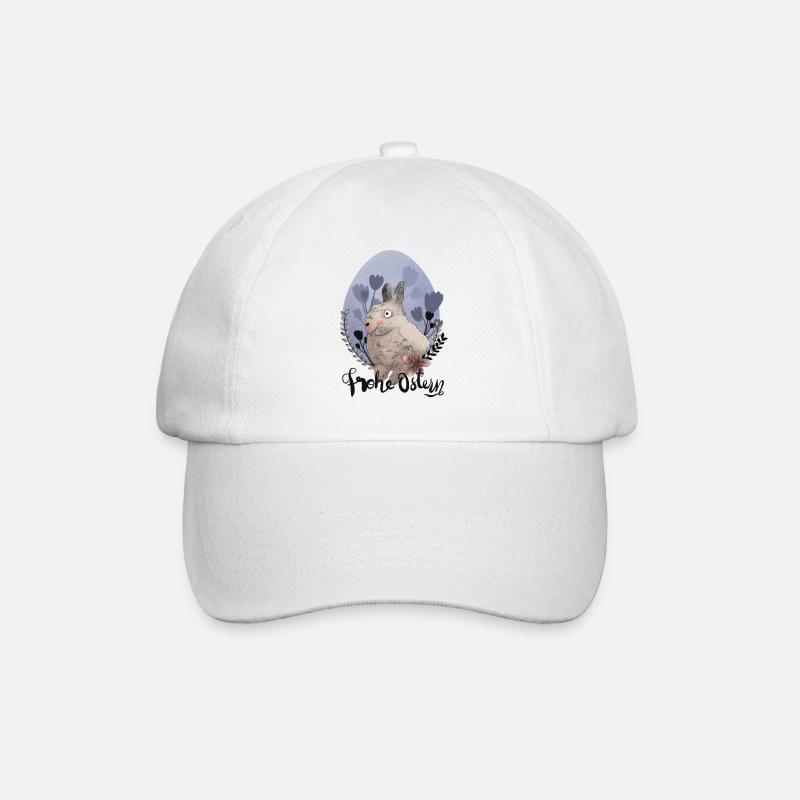 Easter Bunny Illustration Happy Easter - Baseball Cap - white/white