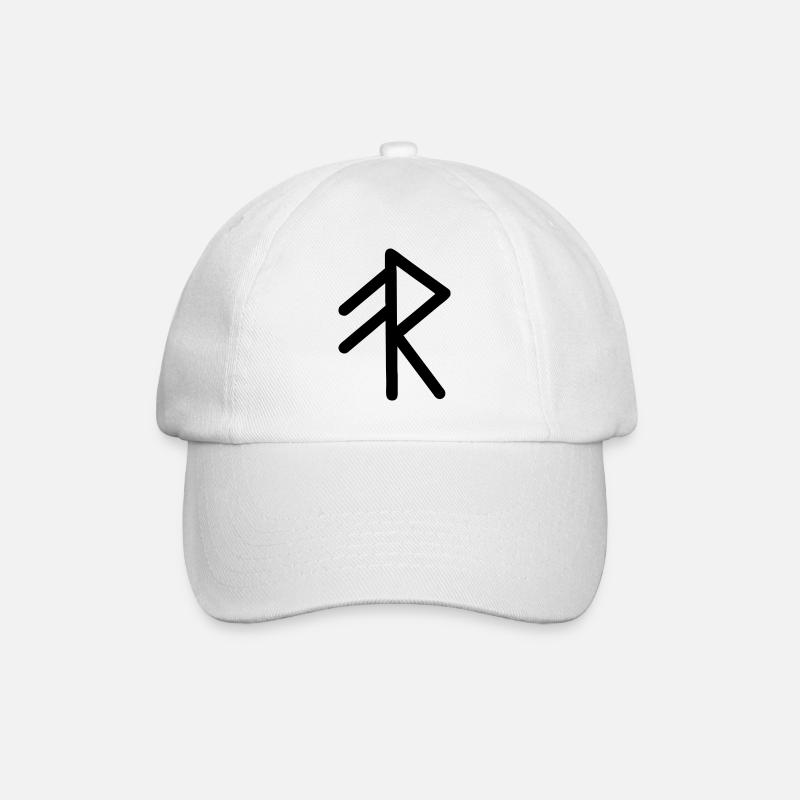 Wikinger-Runensymbol-Energie - Baseballkappe - Weiß/Weiß