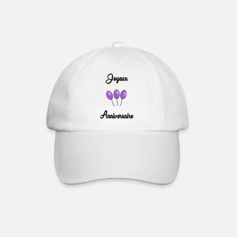 JOYEUX ANNIVERSAIRE - Casquette classique - blanc/blanc