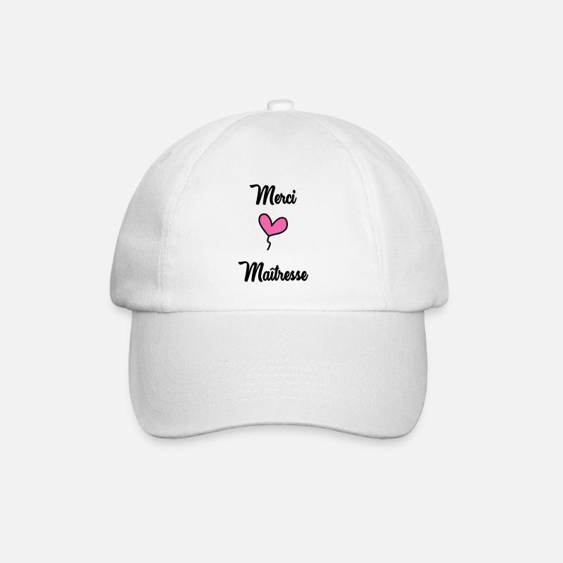 MERCI MAÎTRESSE - Casquette classique - blanc/blanc