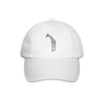 Giraffe art lines #giraffe - Baseball Cap - white/white - Front