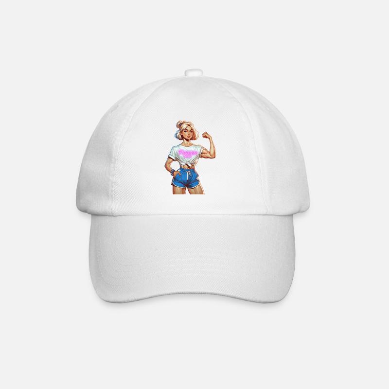 Frauen Power - Baseballkappe - Weiß/Weiß