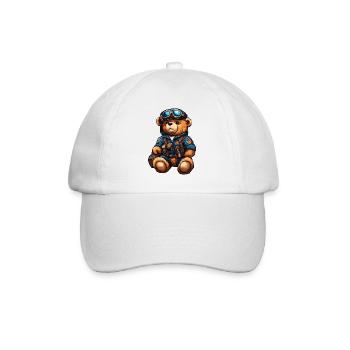 Ours en peluche / Peluche / Animal en peluche / Idée cadeau - Casquette classique - blanc/blanc - Devant