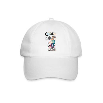 Cool Dad Radfahren - Baseballkappe - Weiß/Weiß - Vorne