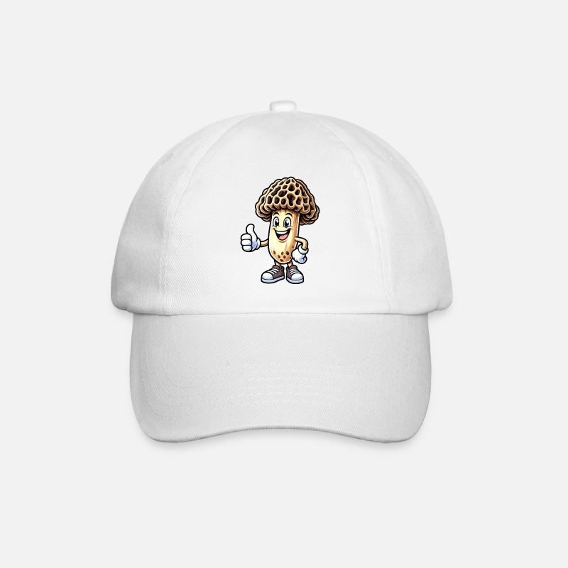 Champignon - Mascotte morille - Casquette classique - blanc/blanc