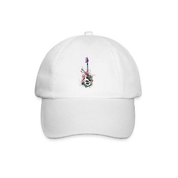 Musik Bassgitarre - Baseballkappe - Weiß/Weiß - Vorne