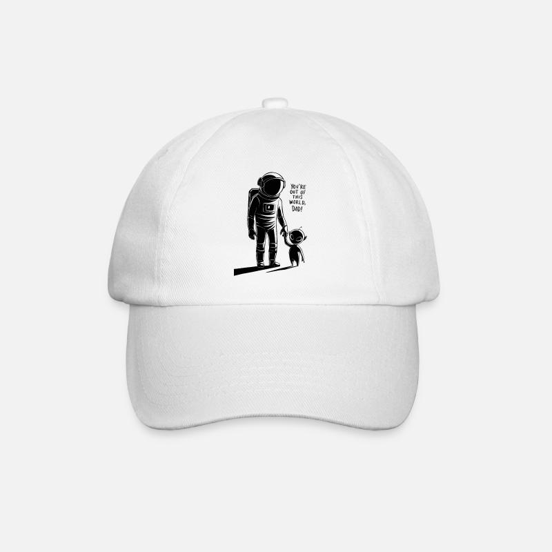 Du bist nicht von dieser Welt, Papa - Baseballkappe - Weiß/Weiß
