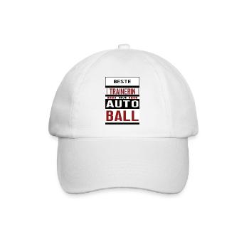 Autoball Trainerin Beste Autoballtrainerin Team - Baseballkappe - Weiß/Weiß - Vorne