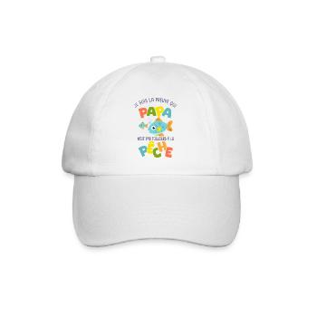 papa pêche pêcheur naissance bébé nourrisson - Casquette classique - blanc/blanc - Devant