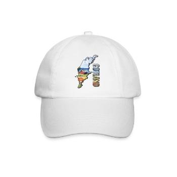 Aquarell Landkarte Gotland - Baseballkappe - Weiß/Weiß - Vorne