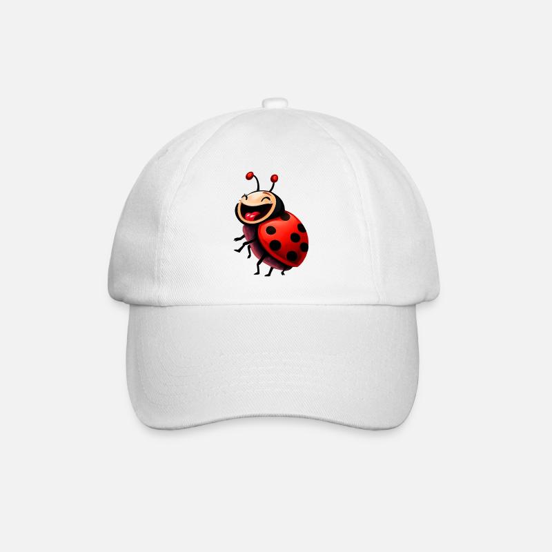 Marienkäfer - Baseballkappe - Weiß/Weiß