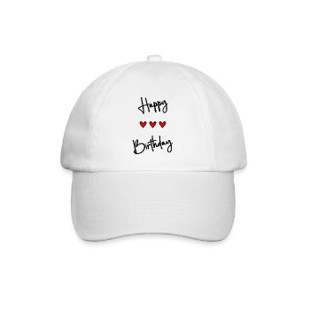 HAPPY BIRTHDAY. HAPPY BIRTHDAY. ANNIVERSARY. - Baseball Cap - white/white - Front