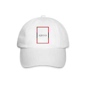 Albanie Albanie Lettrage de déclaration avec drapeau - Casquette classique - blanc/blanc - Devant