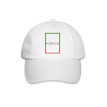 Portugal - Statement lettering with flag - Baseball Cap - white/white - Front