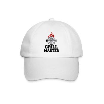 grill master bbq - Baseballkappe - Weiß/Weiß - Vorne